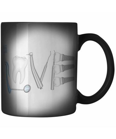 Trendation - Dental Assistant Magic Mug Gift Funny Dentist Ladies Gift Idea Dental Assistant LOVE Dentist