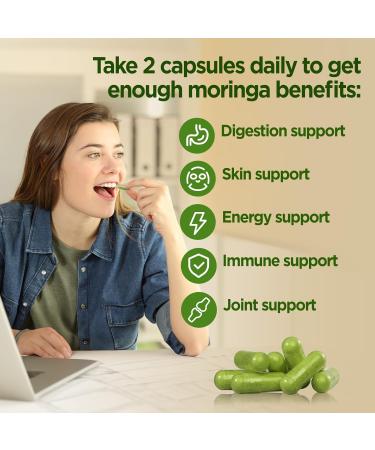 GREABBY Moringa Capsules for Women Men with Turmeric & Boswellia Immune Health Support for Officers Joint & Digest & Nerve & Heart 90 Small Size Capsules - Buy Online on GoSupps.com