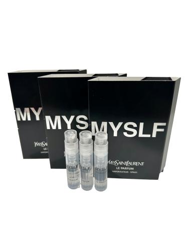 YVES SAINT LAURENT MYSLF LE PARFUM YSL Sample Spray Perfume Trial Size Partially Filled Vials 1.2 ml / 0.04 fl oz (set of 3)