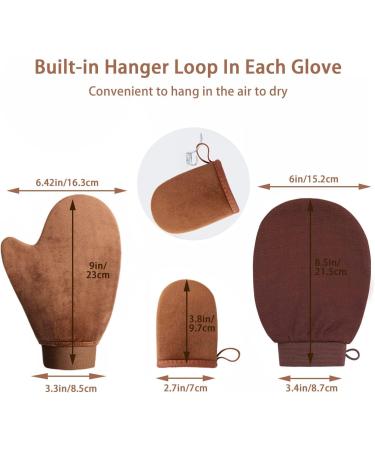 GAIYAH Self Tanning Mitt Set - 5 in 1 Fake Tan Glove Kit with Back Tanning Mitt and Lotion Applicator - Buy Online on GoSupps.com