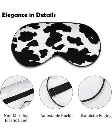 Cow Skin Animal Pattern Sleep Mask | Adjustable Eye Shades for Women | Comfortable Sleeping Cover - Buy Online on GoSupps.com