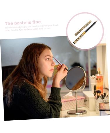 TOVINANNA 2Pcs Double Head Eyebrow Pencil with Brush Waterproof Professional for Precise Shapes Fills Brows (Black) - Buy Online on GoSupps.com