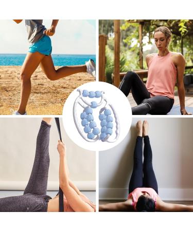 Buy Rad Fascia Muscle Roll - Adjustable Leg Massage Roller with 15 Rolls & 360 Rotation for Muscle Relaxation Calf & Neck Relief - Ideal for Yoga & Bodybuilding - Blue - Buy Online on GoSupps.com