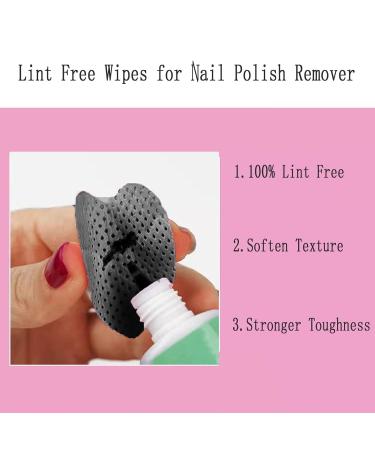 1000 PCS Lint Free Nail Wipes - Nail Polish Remover & Lash Extension Supplies - Perfect for Gel Polish & Eyelash Glue Cleanup - Black - Buy Online on GoSupps.com