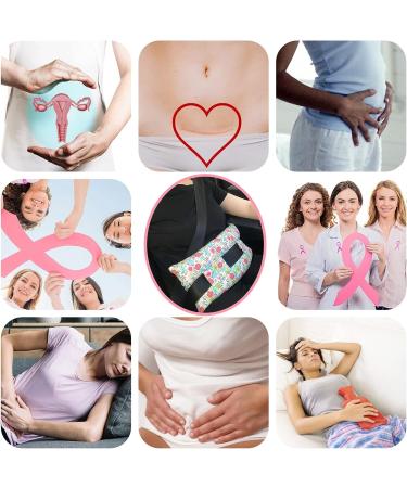BNRendles Abdominal Seat Belt Pillow for Hysterectomy & Tummy Tuck Recovery - Ice/Hot Pocket, C-Section Post-Surgery Cushion with Hook N Loop Tape - Camellia - Buy Online on GoSupps.com