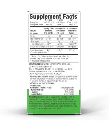 Wellements Organic Daytime Baby Cough Syrup | Soothes Dry Throat Cough | 2 Fl Oz for 4 Months+ | Buy Internationally - Buy Online on GoSupps.com