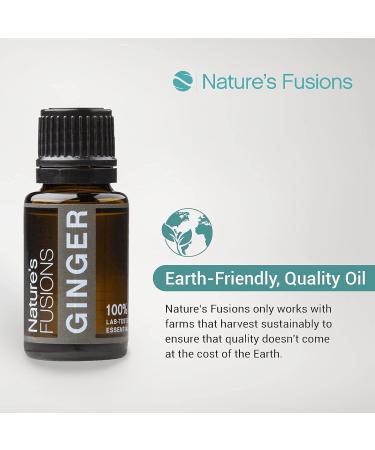 Nature's Fusions Ginger Root 100% Pure and Natural Essential Oils Undiluted Therapeutic Grade for Aromatherapy and Topical Use .5 Fl Oz (Pack of 1) (15 mL) - Buy Online on GoSupps.com