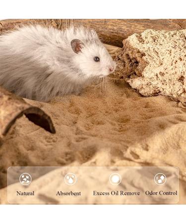 LISSION Hamster Bath Sand 2.2lb 1000g Litter Potty Sand Dust Free Desert Bath Sand for Hamster Chinchillas Guinea Pigs Gerbil Syrian Small Animals Beige Yellow 2.2 lb - Buy Online on GoSupps.com
