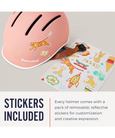 Thousand Jr Kids Helmet - Customizable with Bonus Sticker Gift | All Sport Safety for Bike, Skateboard, Scooter, E-Bike, Roller Skates | Children's Unisex Boys & Girls Accessory | CSPC ASTM CE Certified - Power Pink - Buy Online on GoSupps.com