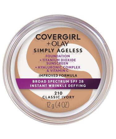 Covergirl Olay Simply Ageless Foundation 210 Classic Ivory  .4 oz (12 g) - Buy Online on GoSupps.com