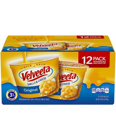 Kraft Velveeta Shells & Cheese Single-Serve Cups, 12 ct./2.39 oz. 2.39 Ounce (Pack of 12)