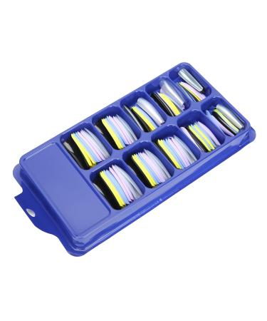 Press On Nails Fake Nails Set Ballerina False Gel Nails Art Tips False Nails Pure Color Full Cover Nail Tip False Nail Tip Fake Fingernails for Women Girls Kids DIY Nail (03)