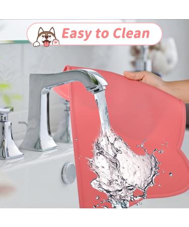 Cat Food Mat Non Slip Cat Dog Bowl Mat Silicone Cat Dog Feeding Mat Stop Food Water Spills Pet Food Mat Waterproof Cat Dog Mat for Floors (44 * 25.5CM Pink) - Buy Online on GoSupps.com