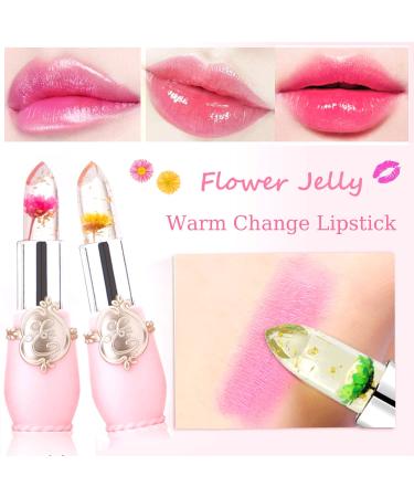 Zarics Crystal Flower Lip Gloss Set - 6 PCS Magic Color Changing Long-Lasting Lip Balm for Girls (Pink) - Buy Online on GoSupps.com