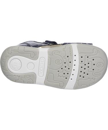 Geox Baby Girl's Sandal Tapuz First Steps - Navy Silver | Size 4.5 UK Child - Buy Online on GoSupps.com