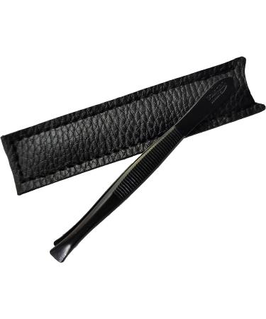 Solingen Tweezers 514 - Professional Slanted Tip for Precision Eyebrow Shaping and Facial Hair Removal | Stainless Steel, Made in Germany (Black) - Buy Online on GoSupps.com