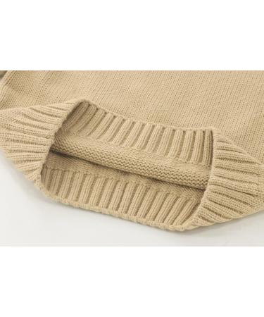 KISLOVE Knitted Jumper | Chunky Ribbed Sweater for Toddlers | Unisex Baby Winter Knitwear | Soft Autumn Outwear | 80 Beige - Buy Online on GoSupps.com