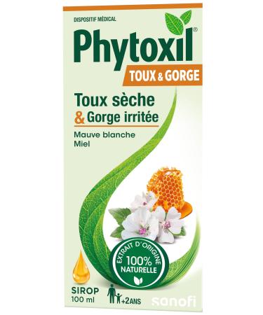 Phytoxil Cough and Throat Medical Device Syrup 100 ml Relieves Dry Cough Soothes Irritated Throat White Mallow Honey Suitable for Ages 2+