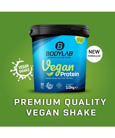 BODYLAB24 Vegan Protein Powder 1000g | 100% Plant-Based Vanilla Caramel | 80g Protein per 100g | Ideal for Muscle Building | International Shipping Available - Buy Online on GoSupps.com