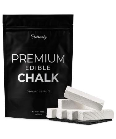 Chalkovsky Premium Edible Chalk - Natural Chalk for Eating - Crunchy Belgorod Chalk Chunks - Russian Organic Chalk for Bone Strength - Zero Additives, No Impurities - White 7oz (200g) - Buy Online on GoSupps.com