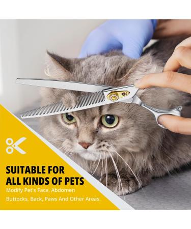 Dream Reach 8 Inch Dog Thinning Scissors - Ergonomic 440C Stainless Steel 59 Teeth Professional Grooming Tools - 30-35% Thinning Rate - Buy Online on GoSupps.com