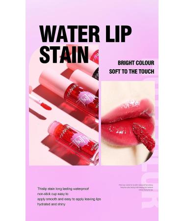 6 Colors Water Lip Tint Stain - Matte Velvet Liquid Lipstick & Cheek Tint | Long-Lasting, Waterproof Lip Gloss & Blusher Makeup (03) - Buy Online on GoSupps.com