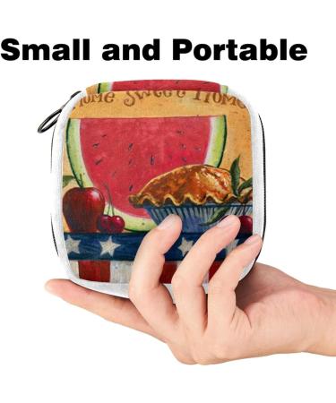 GIAPB Sanitary Napkin Storage Bag | Period Tampon Makeup Pad Pouch | Vintage Fruit Color3742 - Buy Online on GoSupps.com