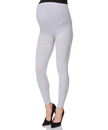SOFTSAIL Maternity Leggings with Belly Support | High Waisted Cotton Trousers | Pregnancy Pants for Women | Stretchy & Soft Maternity Clothes in Ashen Grey - Buy Online on GoSupps.com