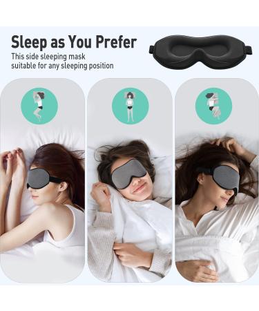 Umisleep Upgraded 3D Sleep Mask for Side Sleepers - Ultra Soft Comfort - Adjustable Strap - Gray - Buy Online on GoSupps.com