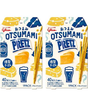 Glico PRETZ Japanese Otsumami Appetizers Stick Biscuit Smoked Cheese Flavour Snacks 24g (Pack of 2) - Buy Online on GoSupps.com