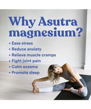 Asutra Magnesium Body Butter Lotion with Shea Butter 6.76 oz - Muscle Cramp Relief | Joint Pain | Stress Relief | Eczema Soothing Cream | Calming Lemongrass - 6.76 Ounce - Buy Online on GoSupps.com