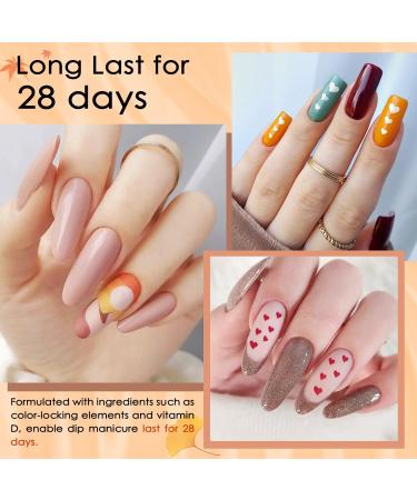 Lavender Violets Dip Powder Nail Kit 30 Colors Morandi Misty Glitter Skin Nude Gold Brown Sage Green Acrylic Liquid Set Base Top Coat Activator Brush Saver with Sticker Manicure Starter B704 - Buy Online on GoSupps.com