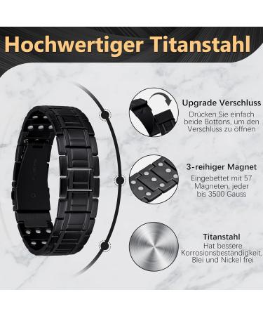Jeracol Lymph Detox Titan Stahl Magnetic Target Band & Copper Ring for Men | 3500 Gauss Magnet | Includes Distant Tool & Gift Box Health & Wellness - Buy Online on GoSupps.com