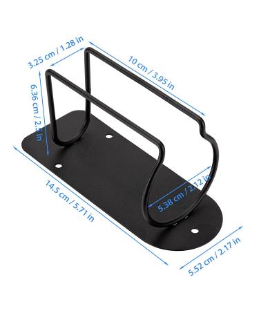 Noverlife Wall Mounted Hair Clipper Holder 2 Pack - Barber Tools Organizer & Electric Hair Trimmer Storage Stand - Black Steel Metal Rack for Hairdresser Display - Buy Online on GoSupps.com