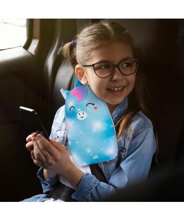 Beinou Unicorn Seatbelt Strap Cover & Pillow for Kids - Green | Head & Shoulder Support Cushion for Boys & Girls | Car Seat Belt Harness Pads for Travel - Buy Online on GoSupps.com