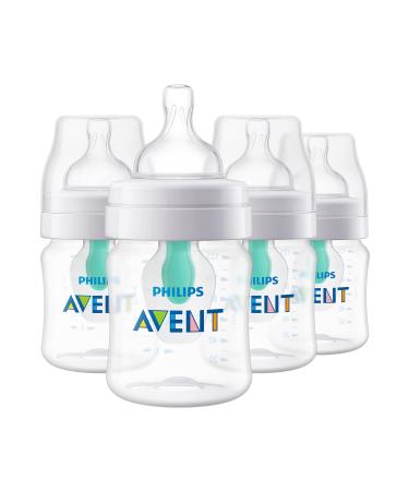 Philips AVENT Anti-Colic Baby Bottles with AirFree Vent 4oz 4pk Clear SCY701/04 4oz 4 Pack Clear