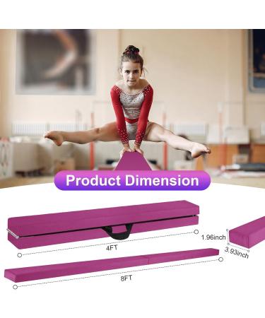 UMIKOOL DIRECT 7FT/8FT Balance Beam, Folding Floor Gymnastics Equipment for Gymnast Kids Adults, Non Slip Rubber Base, Professional Gymnastics Beam for Home Training - Buy Online on GoSupps.com