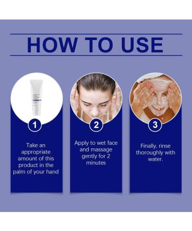 Polyamino Acid Purifying Facial Cleanser Deep Cleansing Face Wash for Soft Radiant Skin Gentle Daily Cleanser for All Skin Types White - Buy Online on GoSupps.com