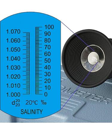 Retoteng Salinity Refractometer 0-100% Handheld Salinity Refractometer Dual Scale with ATC Function High Precision Digital Refractometer Suitable for Aquarium Marine Monitoring Saltwater Testing - Buy Online on GoSupps.com