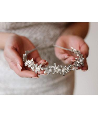 SWEETV Rhinestone Bridal Headband - Silver Crystal Tiara for Women - Wedding & Prom Hair Accessories - Buy Online on GoSupps.com