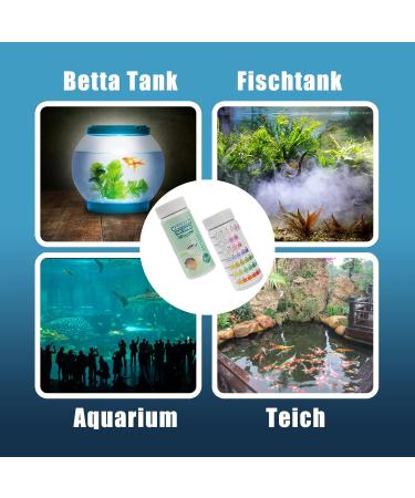 7 in 1 Aquarium Test Strips - 100 Count Kit for pH Nitrite Nitrate Hardness & More | Freshwater & Saltwater Testing - Buy Online on GoSupps.com