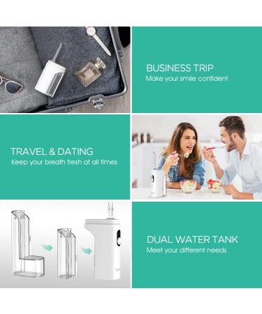 VOYOR Mini Water Flosser - Cordless & Portable Oral Irrigator for Plaque Removal | Rechargeable & Waterproof with 2 Detachable Tanks | Perfect for Home & Travel | Braces Cleaner WF500 - Buy Online on GoSupps.com