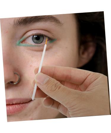 LALADEFIEE 100pcs Disposable Eyeliner Brush Powder Makeup Brush Fine Liner Brush Detail Liner Nylon White - Buy Online on GoSupps.com