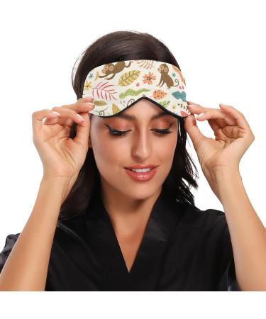 Haskirky Light Blocking Eye Mask for Deep Sleep | Breathable & Adjustable | Ideal for Travel, Meditation, and Office | Cute Monkeys Design - Buy Online on GoSupps.com