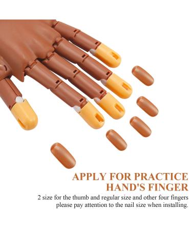 400pcs Brown Replacement False Nail Tips for Nail Training Hand Practice - DIY Manicure Supply - Buy Online on GoSupps.com