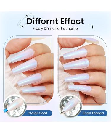Pearl Gel Nail Polish - 15ml Pearlescent Mermaid Shimmer UV Gel for Stunning Summer Nails - Buy Online on GoSupps.com