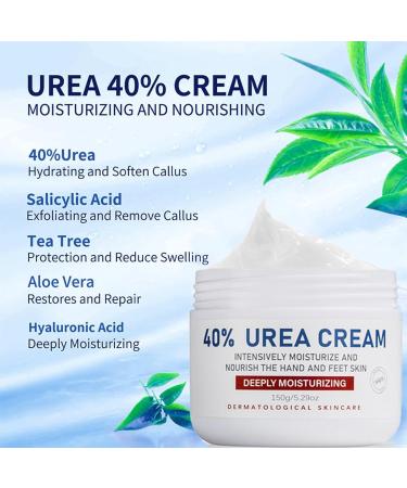 EHIOG Urea Cream 40 for feet hands heels and elbows foot cream with salicylic acid and hyaluronic acid intensive hydration for dry skin 150 g - Buy Online on GoSupps.com