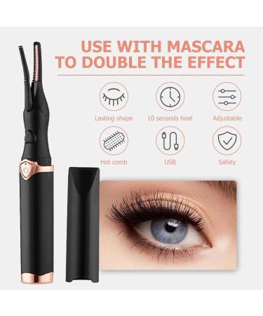 Heated Eyelash Curler Electric Eyelash Curler Portable Eyelash Curler - Hot Eyelash Curler with Intelligent Temperature Control Fast Natural Curls for Long-Lasting - Buy Online on GoSupps.com