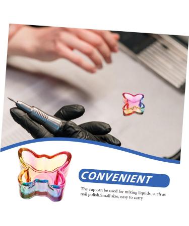 FOYTOKI Nail Art Brush Cup Glass Nail Dish Cup Nail Cups Nail Brush Dappen Dish Glass Nail Dish Bowl Acrylic Nail Tools Manicure Supplies Nail Brush Dappen Cup Glass Nail Dappen Cup 5.00X4.20X2.50CM Colorful - Buy Online on GoSupps.com