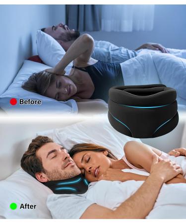 Cervicorrect Neck Brace by Healthy Lab Co | Soft Foam Support for Snoring & Neck Pain Relief | Adjustable Cervical Collar for Sleeping - Black - Buy Online on GoSupps.com